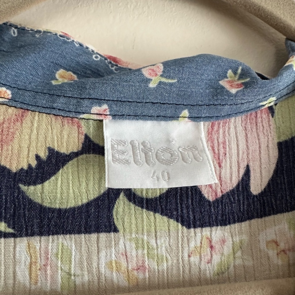 Vintage Short Sleeve Floral Gauze Shirt - Picture 3 of 7